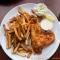 ......hier ist Fish and Chips.....ein Standard....schmeckt auch....