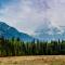 ..das Panorama ist offen...Mt.Robson im Zentrum...