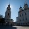...Glockenturm der Doppelkirche..gleichzeitig ein- und Ausgang der Anlage...